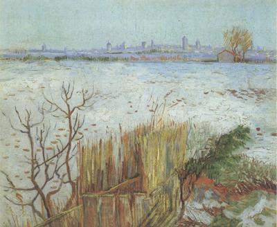 Vincent Van Gogh Snowy Landscape with Arles in the Background (nn04)